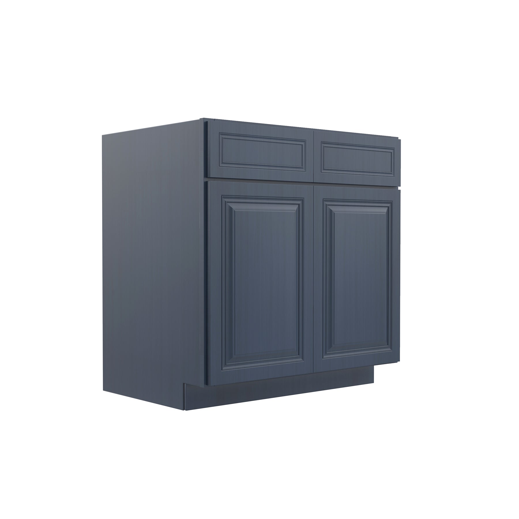 RTA - Park Avenue Ocean Blue - Double Drawer Front 2 Door Sink Base Cabinet | 33"W x 34.5"H x 24"D