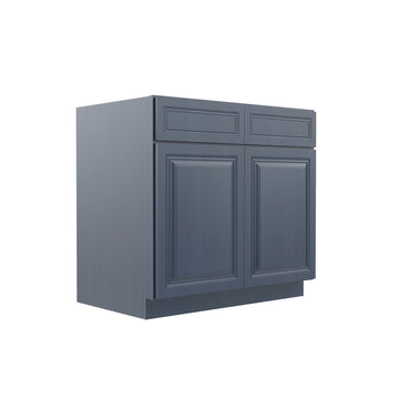 Park Avenue Ocean Blue - Double Door Base Cabinet | 36"W x 34.5"H x 24"D