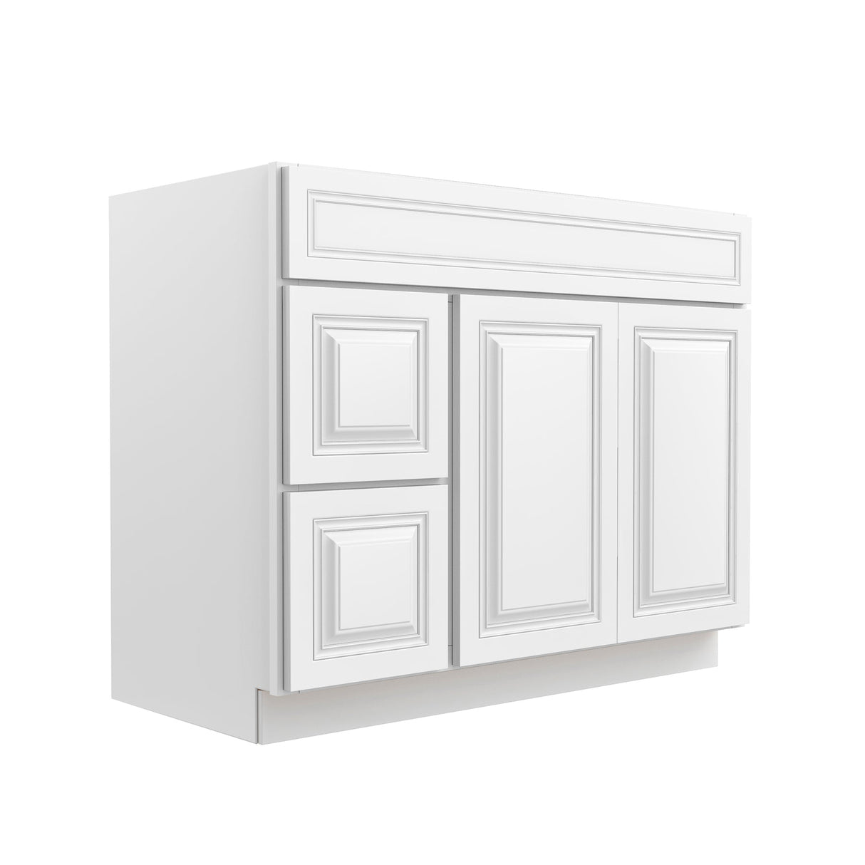 RTA - Park Avenue White - Door & Drawer Vanity Cabinet | 42"W x 34.5"H x 21"D