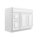 RTA - Park Avenue White - Door & Drawer Vanity Cabinet | 42"W x 34.5"H x 21"D