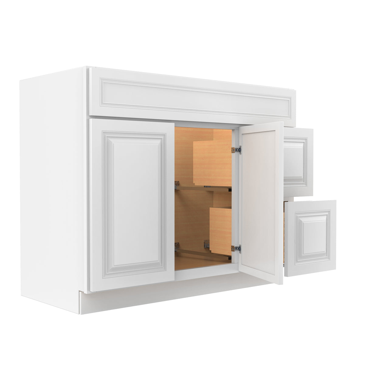 Park Avenue White - Door & Drawer Vanity Cabinet | 42"W x 34.5"H x 21"D