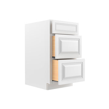 Park Avenue White - 3 Drawer Base Cabinet | 18