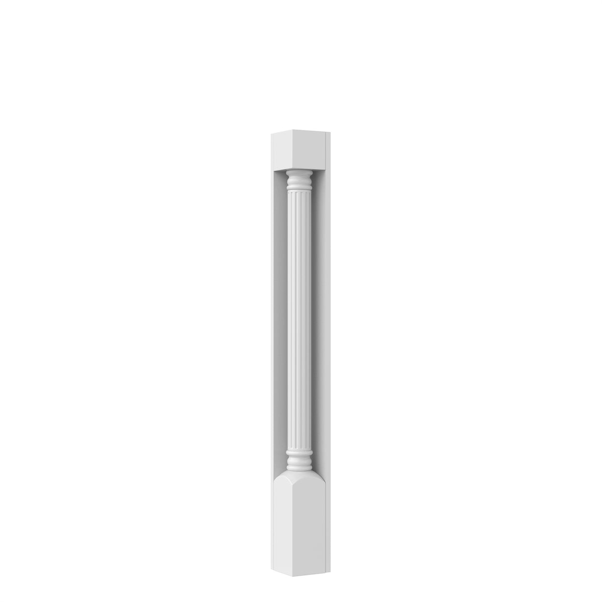 Park Avenue White - Corner Post - Fluted| 3"W x 34.5"H x 3"D