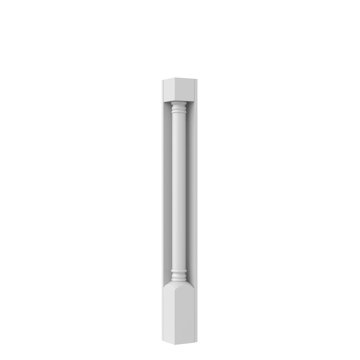 Park Avenue White - Corner Post - Plain | 3"W x 34.5"H x 3"D