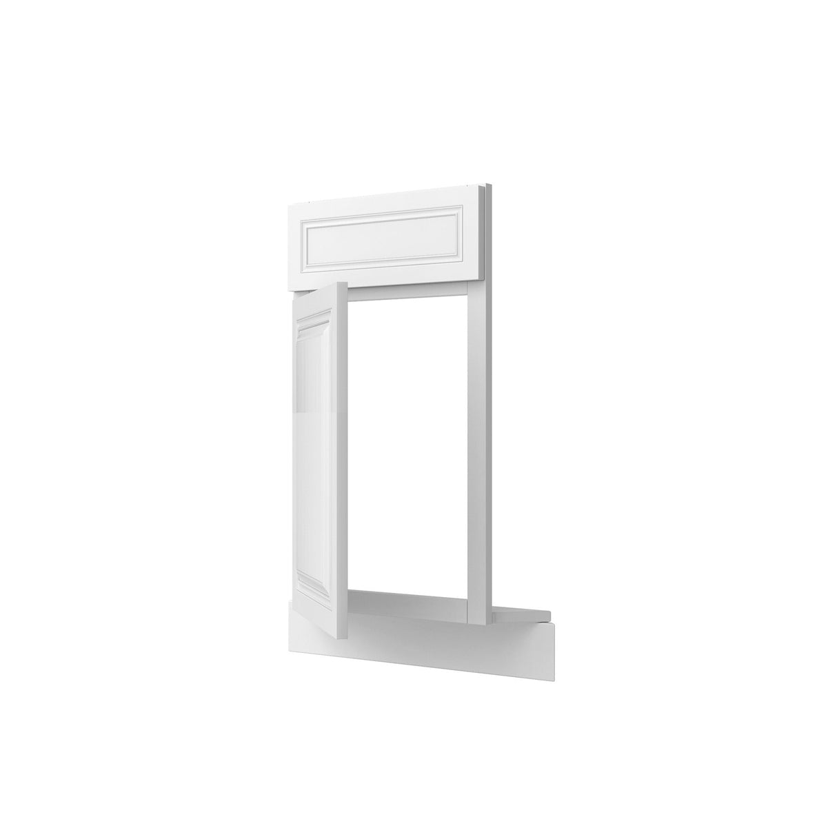 RTA - Park Avenue White - Diagonal Corner Sink Front | 36"W x 34.5"H x 24"D