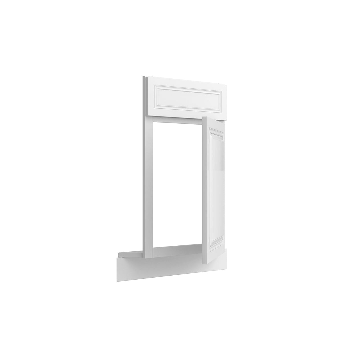 RTA - Park Avenue White - Diagonal Corner Sink Front | 36"W x 34.5"H x 24"D