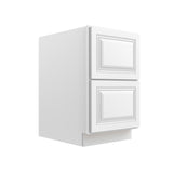 Park Avenue White - 2 Drawer Base Cabinet | 30"W x 34.5"H x 24"D