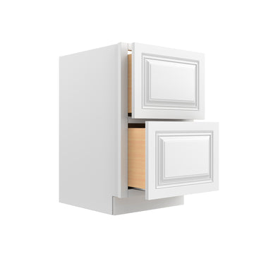 Park Avenue White - 2 Drawer Base Cabinet | 24"W x 34.5"H x 24"D