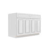 Park Avenue White - Sink Base Cabinet | 48"W x 34.5"H x 24"D