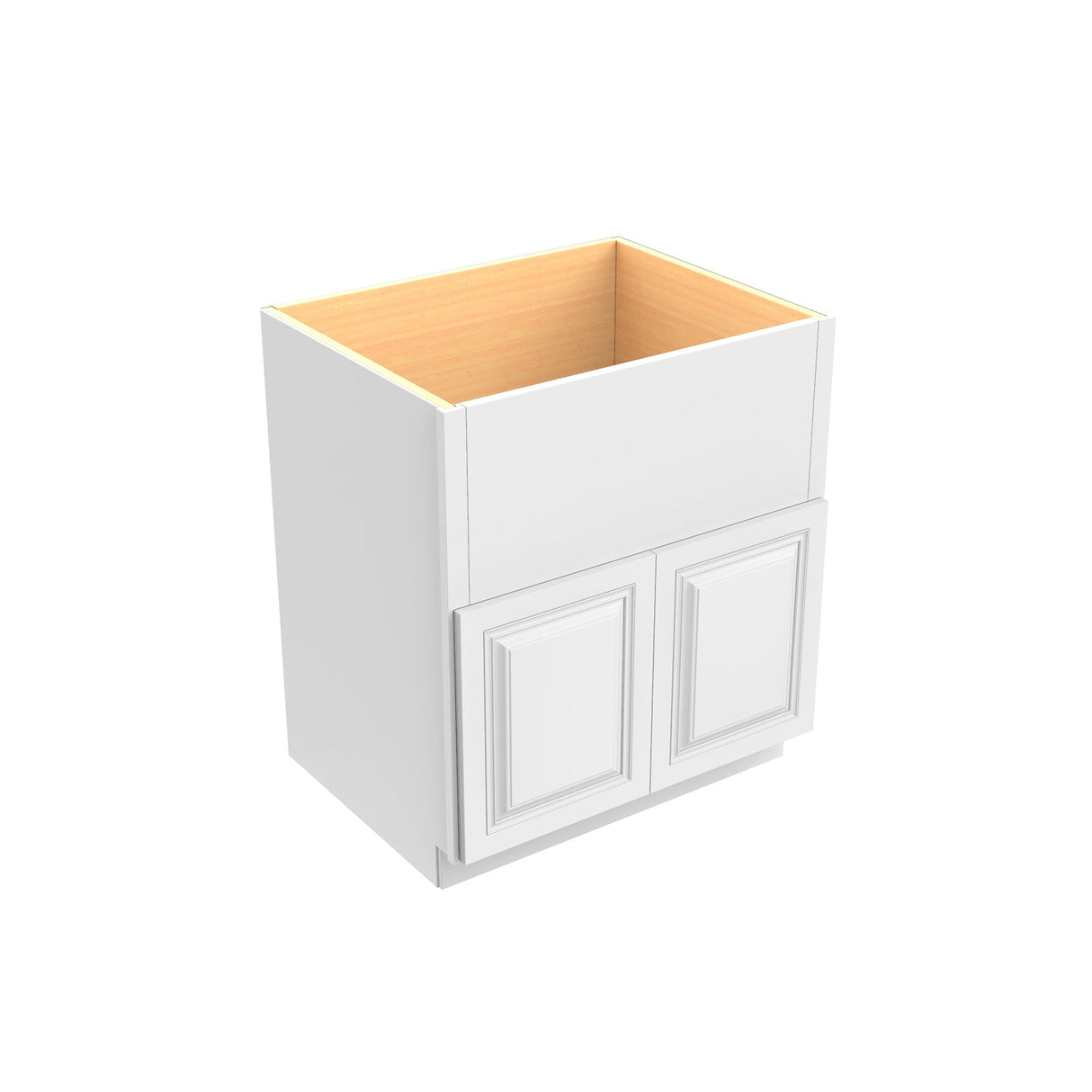 RTA - Park Avenue White - Double Door Farm Sink Base Cabinet | 30"W x 34.5"H x 24"D