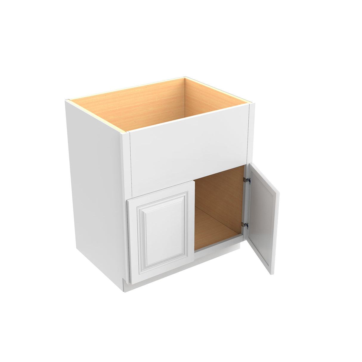 RTA - Park Avenue White - Double Door Farm Sink Base Cabinet | 30"W x 34.5"H x 24"D