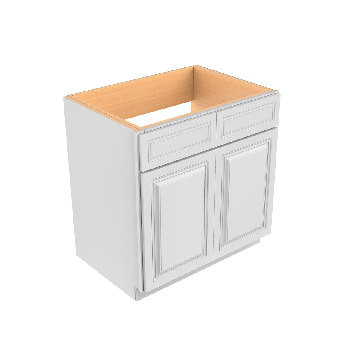 RTA - Park Avenue White - Double Door Handicap Removable Sink Base Cabinet | 33"W x 34.5"H x 24"D