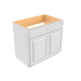 Park Avenue White - Farm Sink Base Cabinet | 36"W x 34.5"H x 24"D