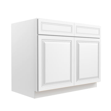 RTA - Park Avenue White - Double Drawer & Door Base Cabinet | 42