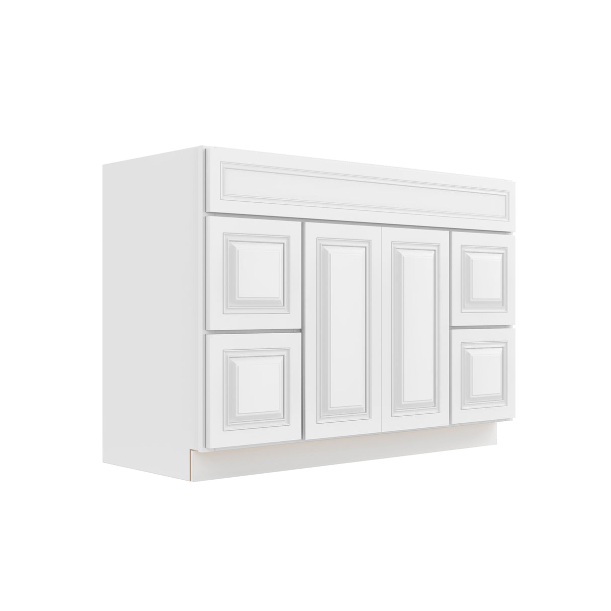 Park Avenue White - Vanity Sink Base Cabinet | 48"W x 34.5"H x 21"D