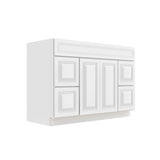 Park Avenue White - Vanity Sink Base Cabinet | 48"W x 34.5"H x 21"D