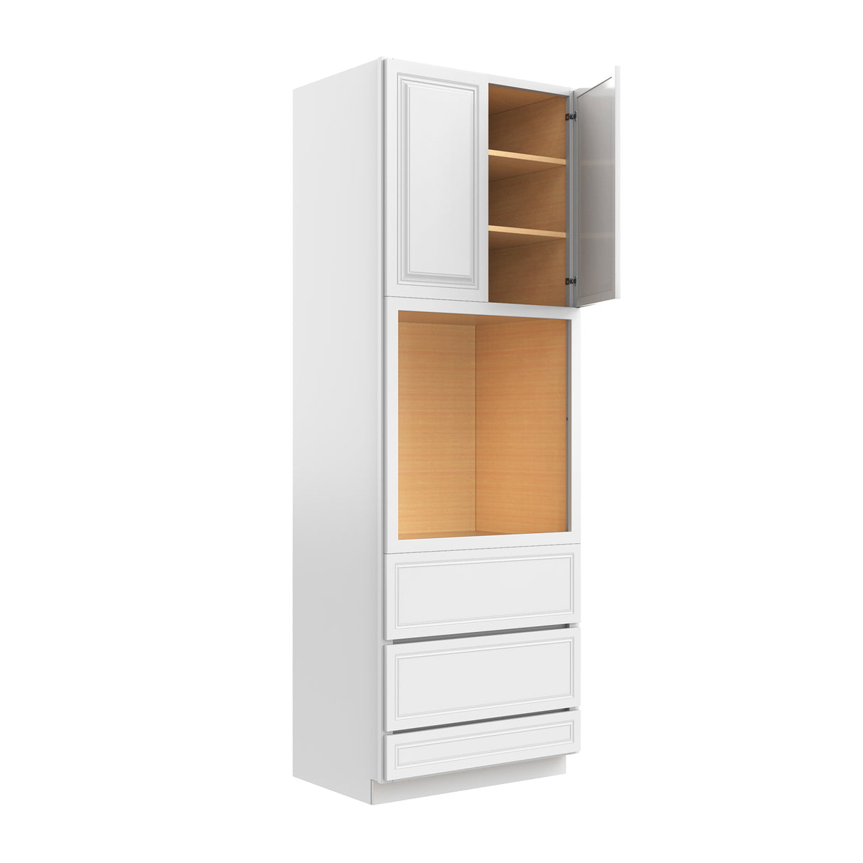Park Avenue White - Single Oven Cabinet | 33"W x 96"H x 24"D