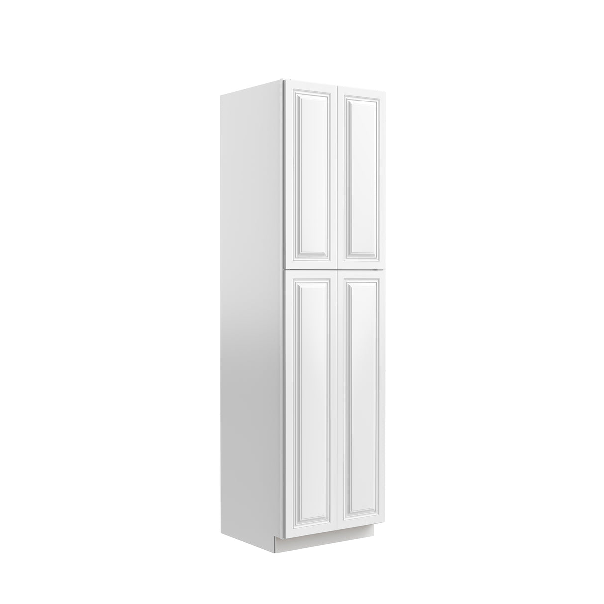 Park Avenue White - Double Door Utility Cabinet | 24"W x 90"H x 24"D