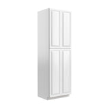 Park Avenue White - Double Door Utility Cabinet | 30"W x 96"H x 24"D