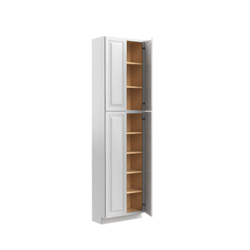 RTA - Park Avenue White - Double Door Utility Cabinet | 24"W x 90"H x 12"D
