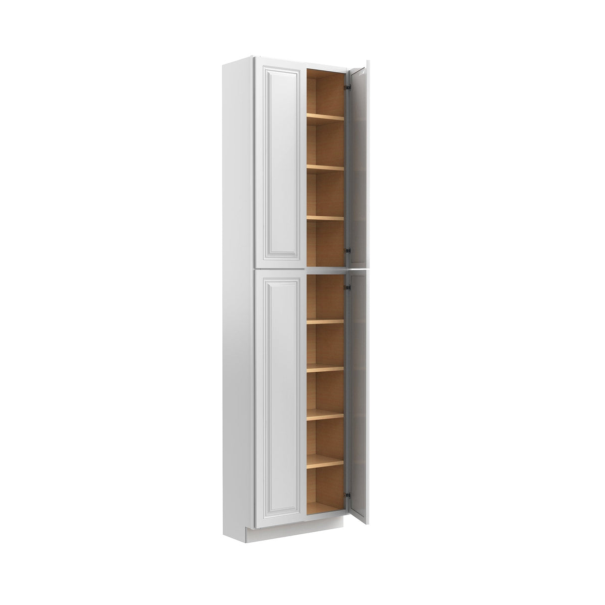 RTA - Park Avenue White - Double Door Utility Cabinet | 24"W x 96"H x 12"D