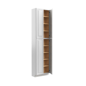 Park Avenue White - Double Door Utility Cabinet | 24"W x 96"H x 12"D