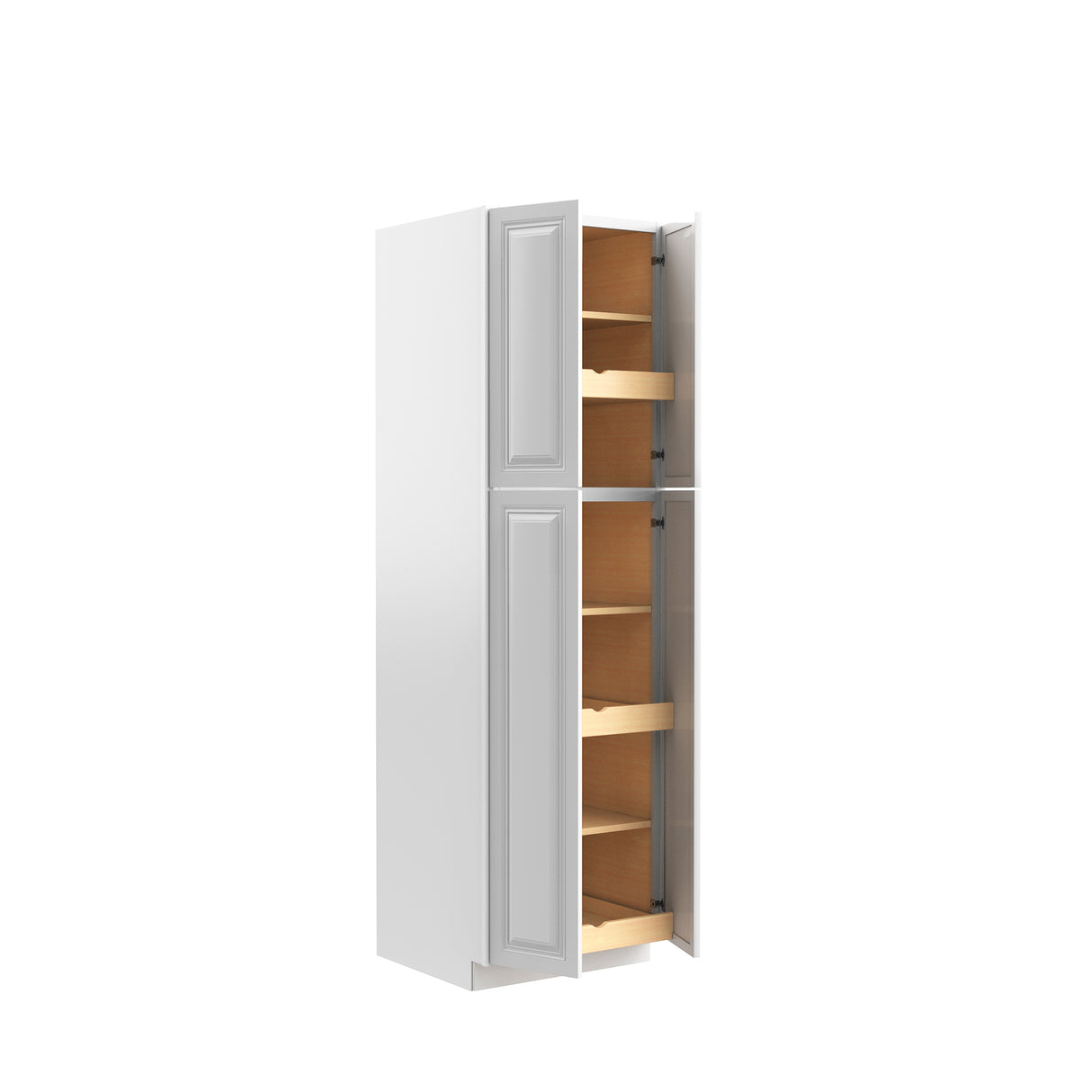 Park Avenue White - Double Door Utility Cabinet | 24"W x 84"H x 24"D