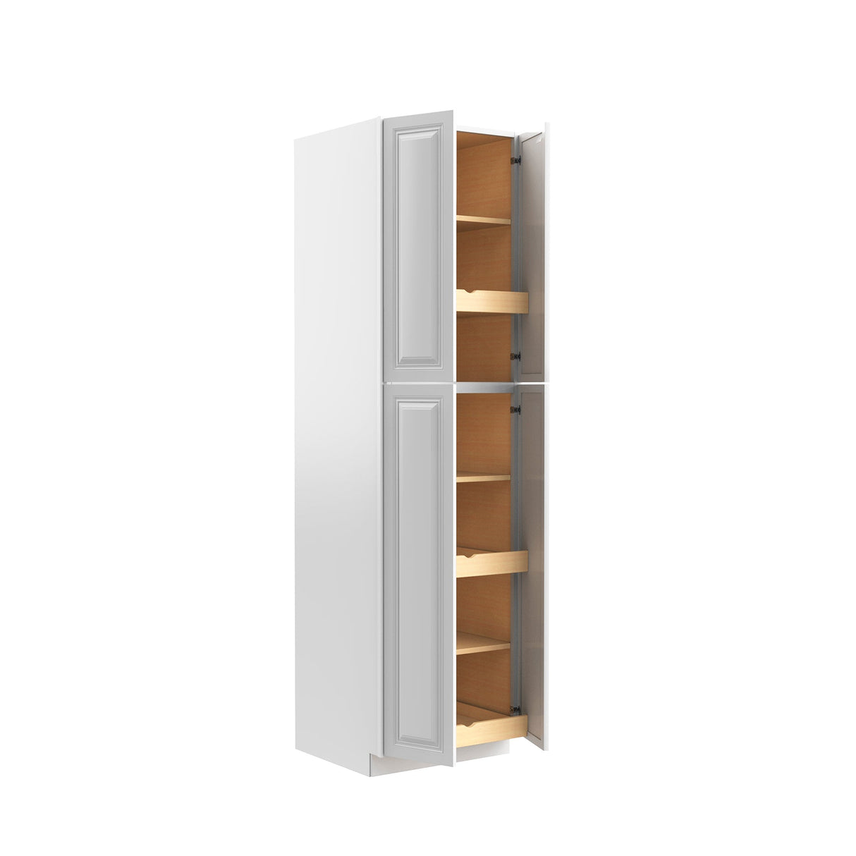 Park Avenue White - Double Door Utility Cabinet | 24"W x 90"H x 24"D
