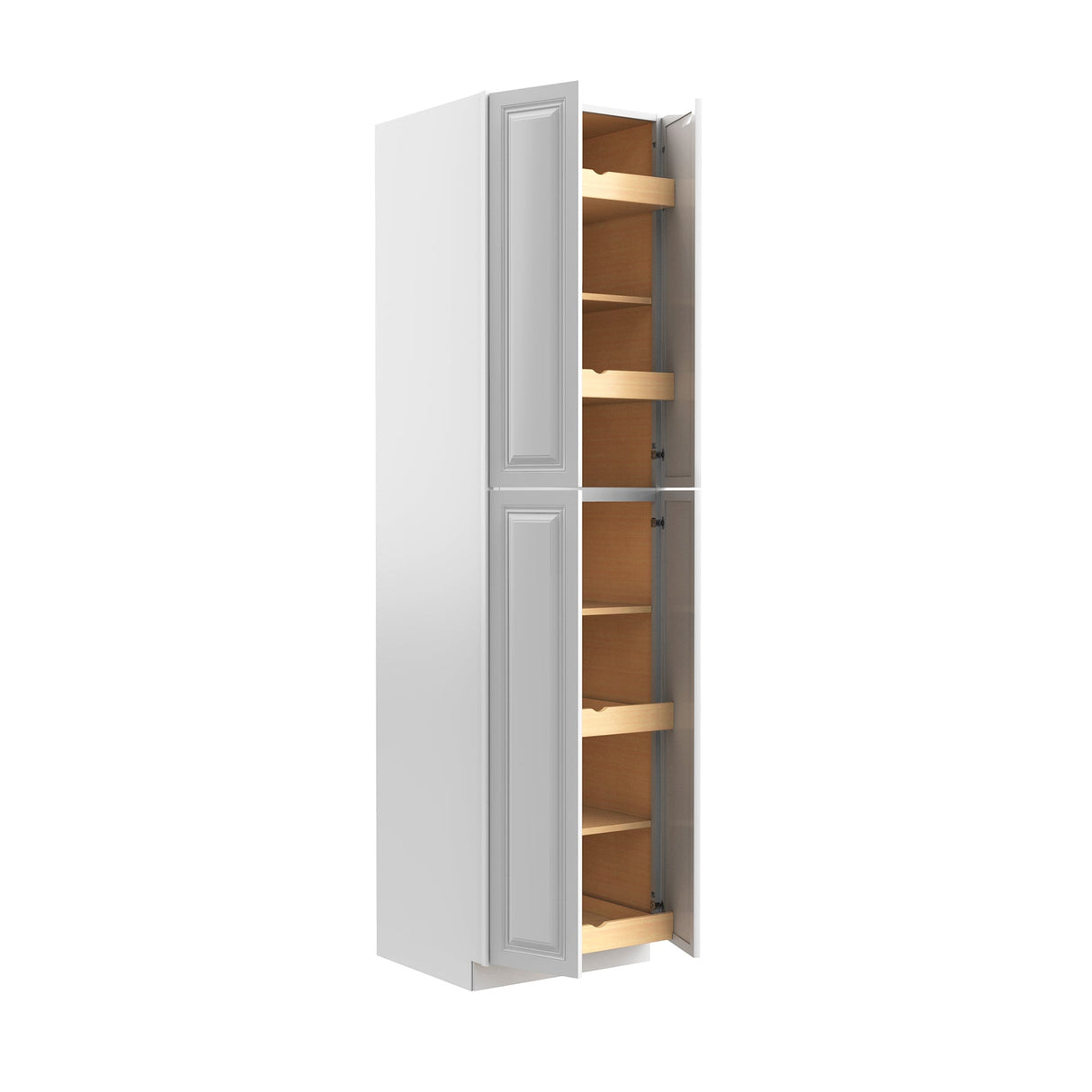 RTA - Park Avenue White - Double Door Utility Cabinet | 24"W x 96"H x 24"D