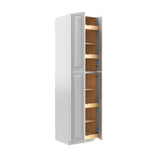 RTA - Park Avenue White - Double Door Utility Cabinet | 24"W x 96"H x 24"D
