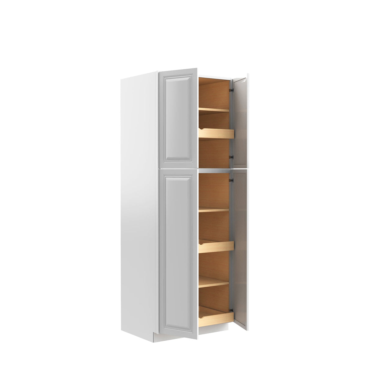 Park Avenue White - Double Door Utility Cabinet | 30"W x 84"H x 24"D