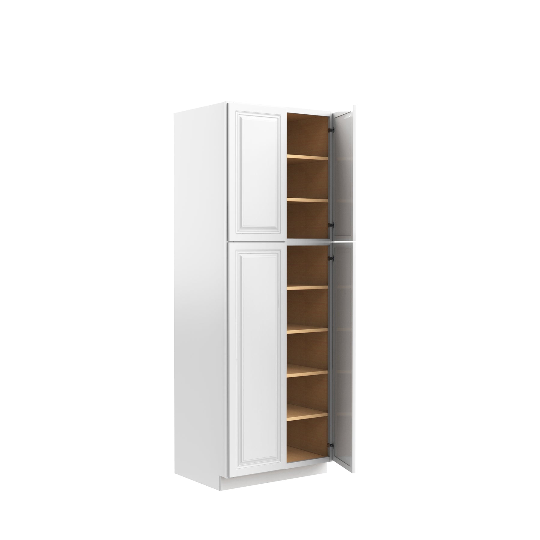 Park Avenue White - Double Door Utility Cabinet | 30"W x 84"H x 24"D