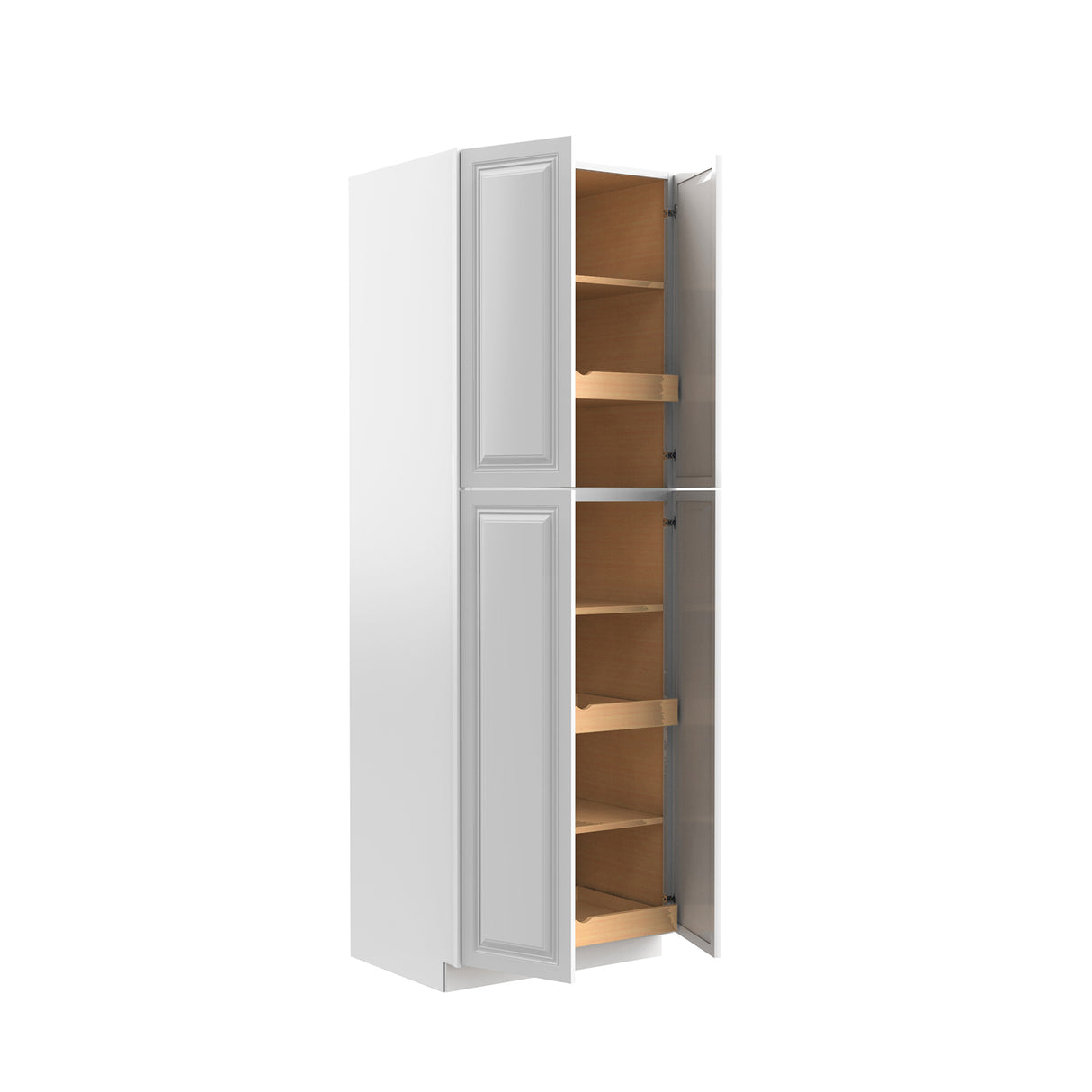 Park Avenue White - Double Door Utility Cabinet | 30"W x 90"H x 24"D