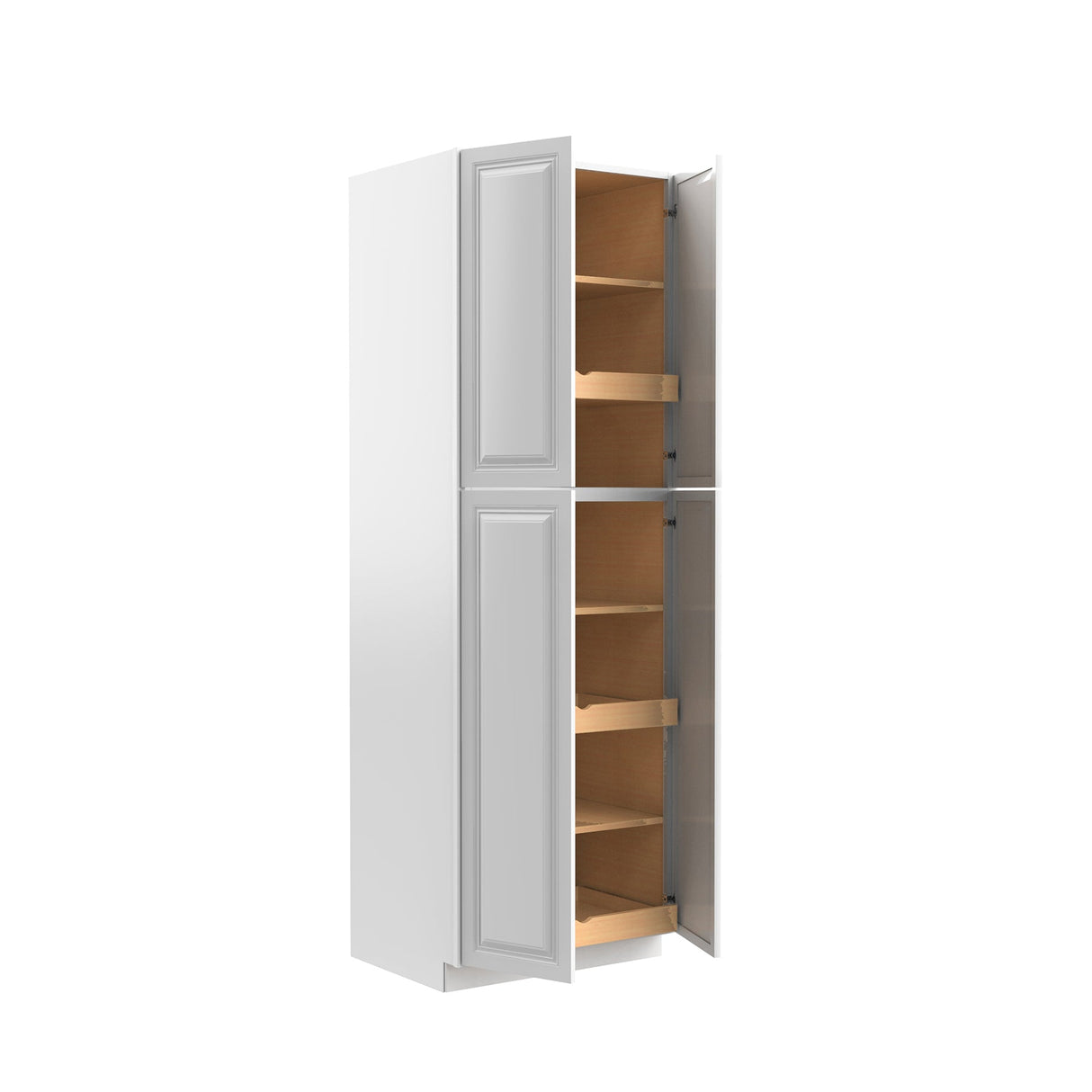 Park Avenue White - Double Door Utility Cabinet | 30"W x 90"H x 24"D