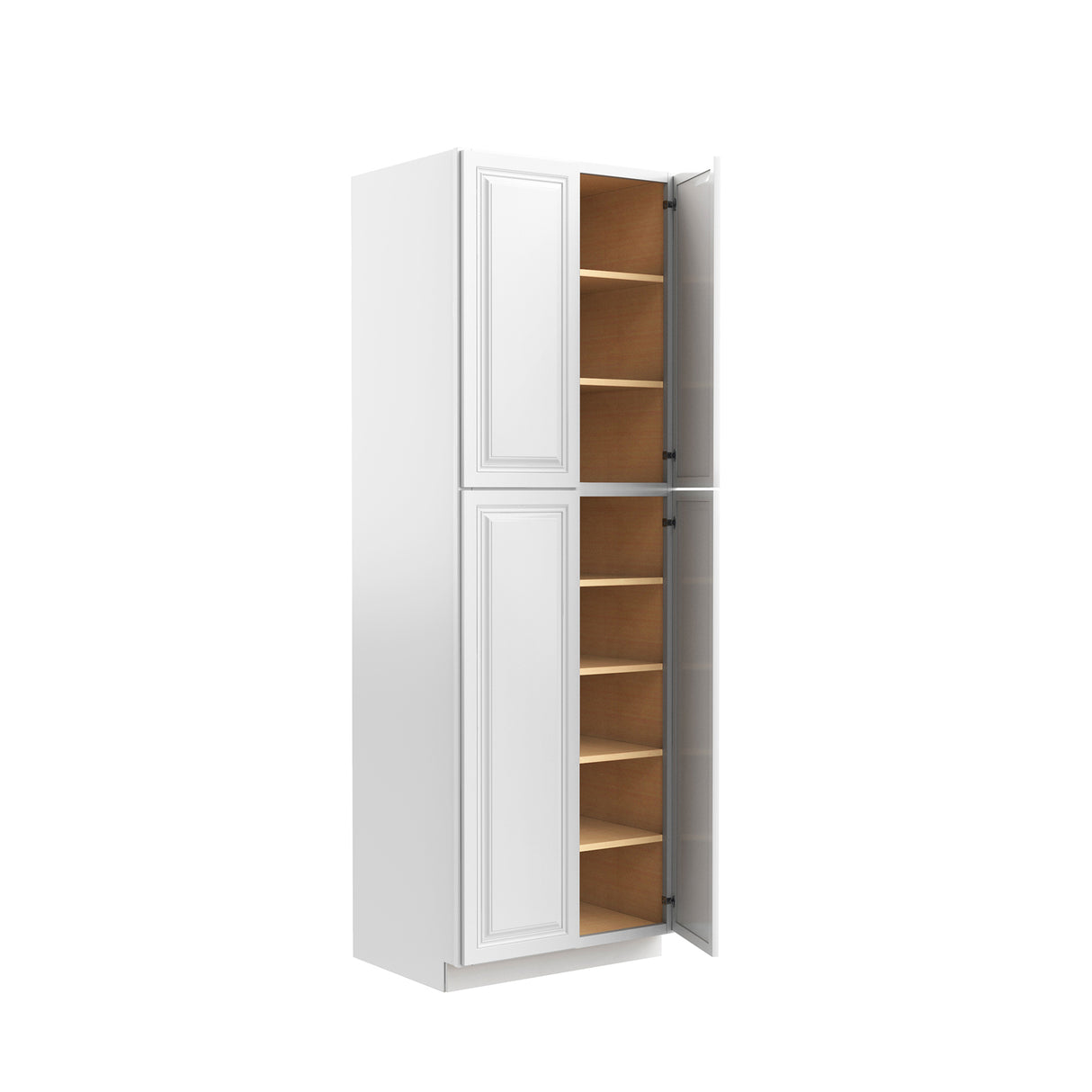 Park Avenue White - Double Door Utility Cabinet | 30"W x 90"H x 24"D