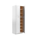 Park Avenue White - Double Door Utility Cabinet | 30"W x 90"H x 24"D