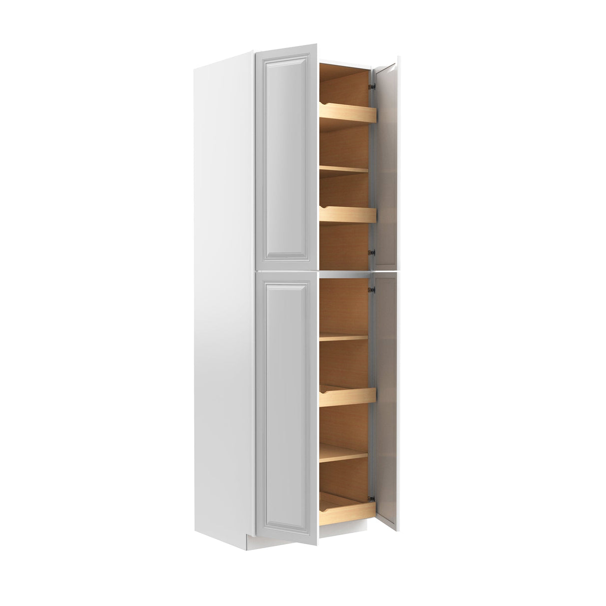 RTA - Park Avenue White - Double Door Utility Cabinet | 30"W x 96"H x 24"D