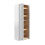 RTA - Park Avenue White - Double Door Utility Cabinet | 30"W x 96"H x 24"D