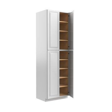 Park Avenue White - Double Door Utility Cabinet | 30"W x 96"H x 24"D