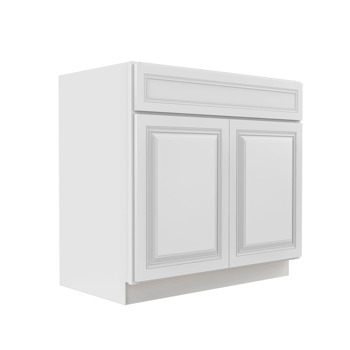 RTA - Park Avenue White - Double Door Vanity Sink Base Cabinet | 36"W x 34.5"H x 21"D