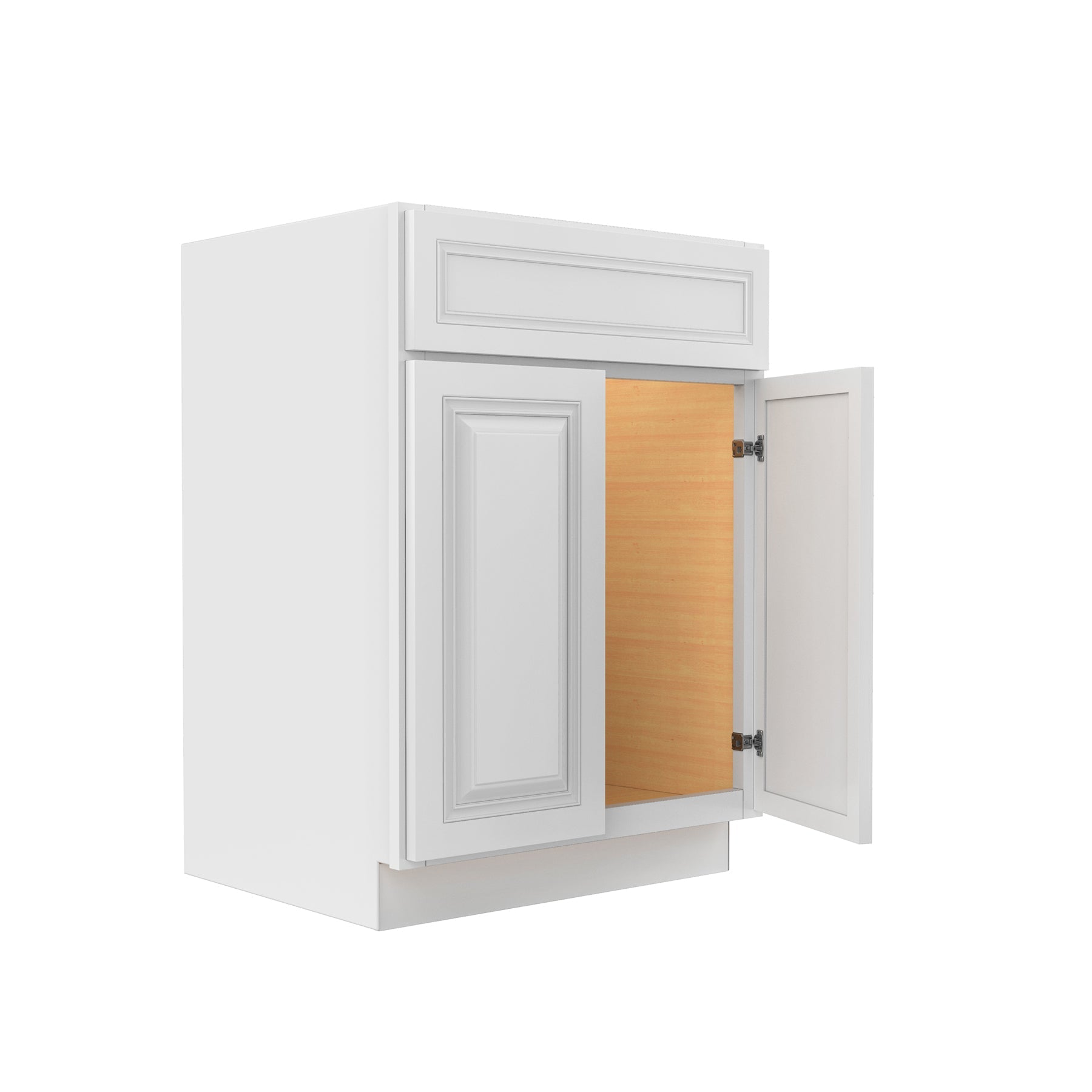 RTA - Park Avenue White - Double Door Vanity Sink Base Cabinet | 24"W x 34.5"H x 21"D