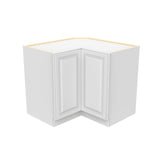 RTA - Park Avenue White - Easy Reach Corner Base Cabinet | 36"W x 34.5"H x 24"D