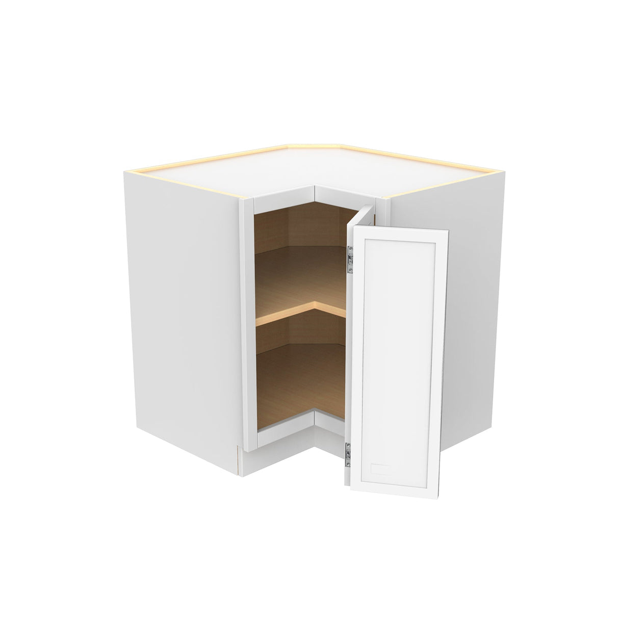 Park Avenue White - Square Corner Base Cabinet | 33"W x 34.5"H x 24"D