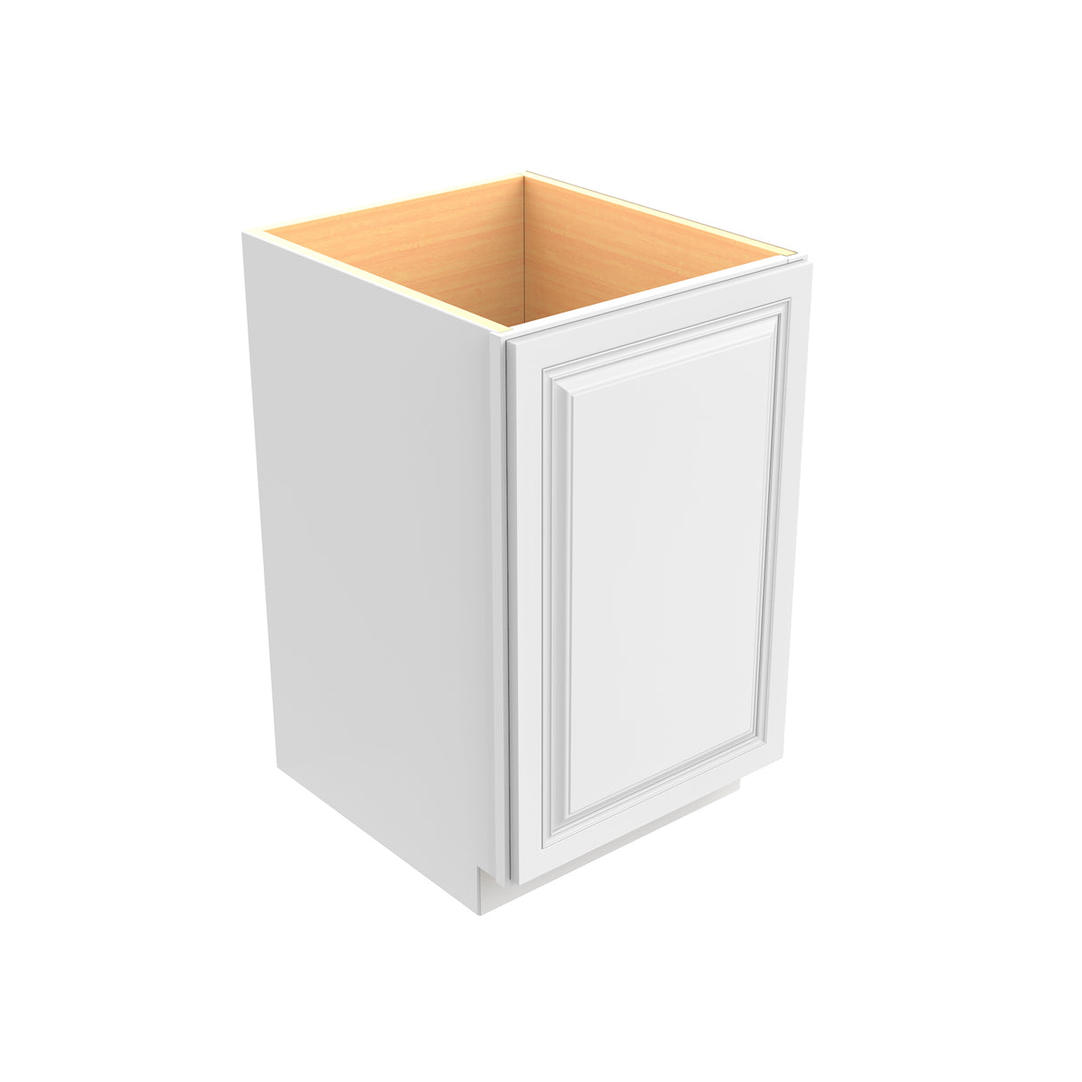 Park Avenue White - Waste Basket Cabinet Full Height | 21"W x 34.5"H x 24"D