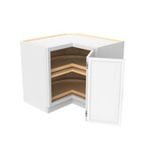 Park Avenue White - Lazy Suzan Corner Base Cabinet | 36"W x 34.5"H x 24"D
