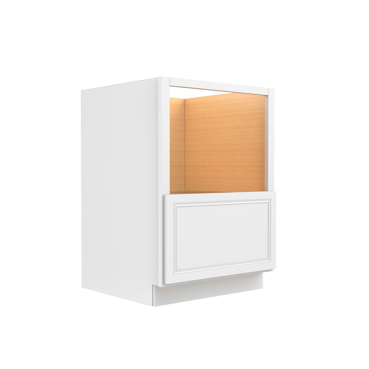RTA - Park Avenue White - Microwave Base Cabinet | 24"W x 34.5"H x 24"D