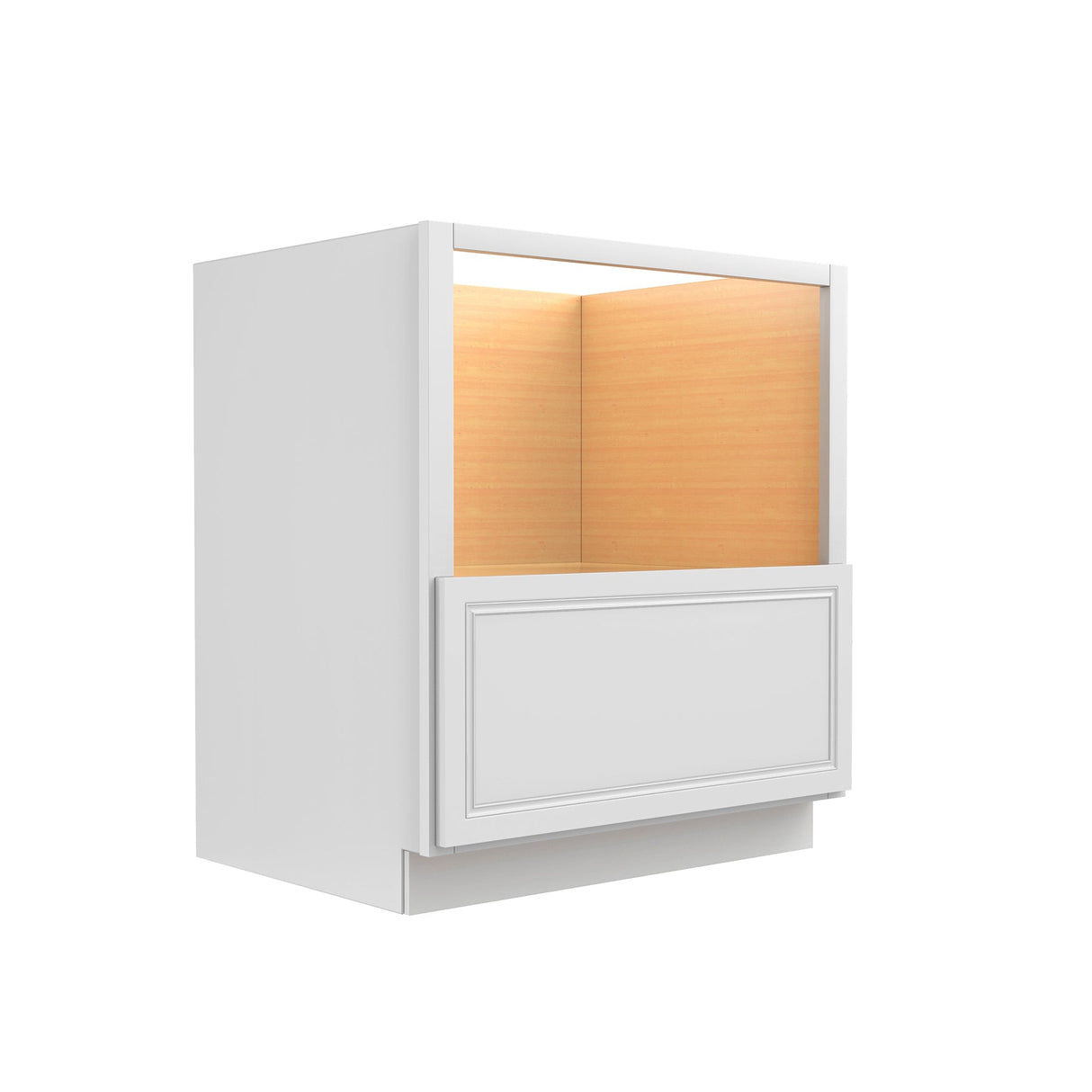 RTA - Park Avenue White - Microwave Base Cabinet | 30"W x 34.5"H x 24"D