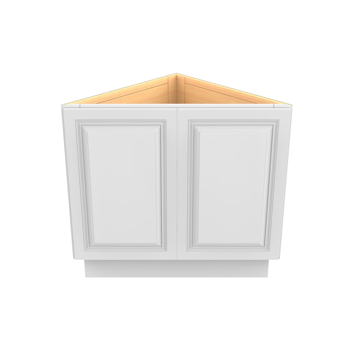 Park Avenue White - Straight Base End Cabinet | 24"W x 34.5"H x 24"D