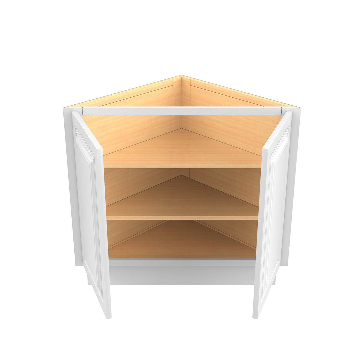 Park Avenue White - Straight Base End Cabinet | 24"W x 34.5"H x 24"D