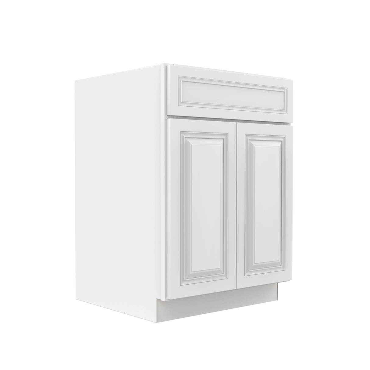 Park Avenue White - Double Door Base Cabinet | 24"W x 34.5"H x 24"D